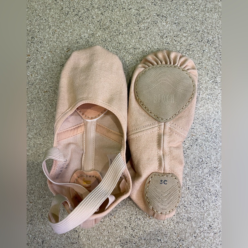 Bloch Infinity Stretch Canvas Ballet Shoes Pink Size 3C Split Sole
